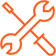 Icône pour les outils dans la couleur orange officielle TAGARNO