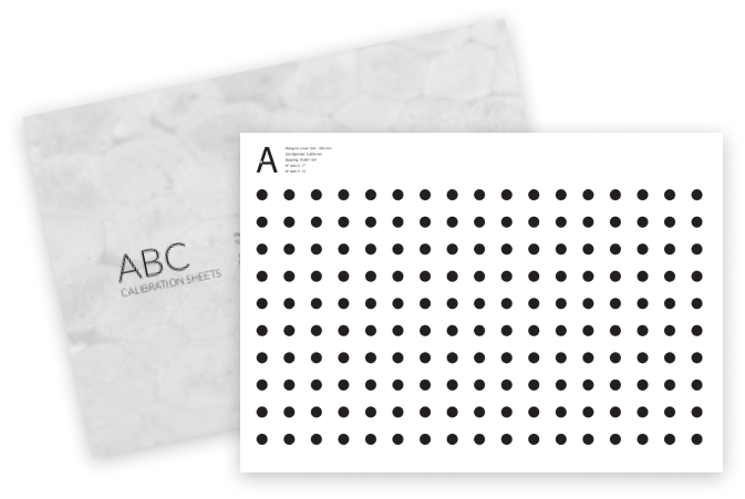 ABC calibration sheets for TAGARNO software Measurement app