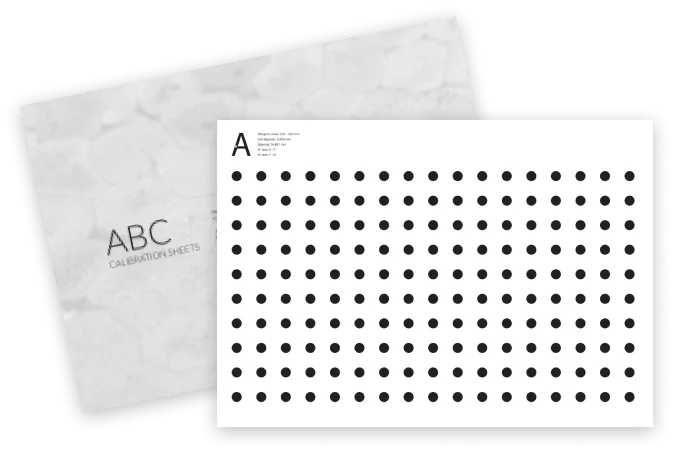 ABC calibration sheets for TAGARNO software Measurement app