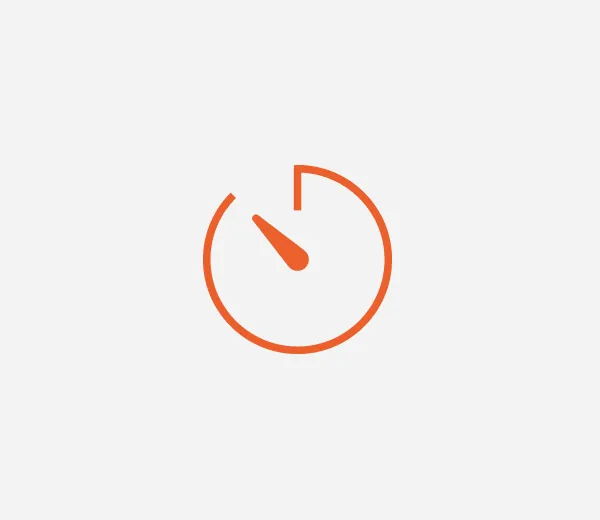 Clock icon in orange