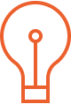 Lightbulb icon in orange