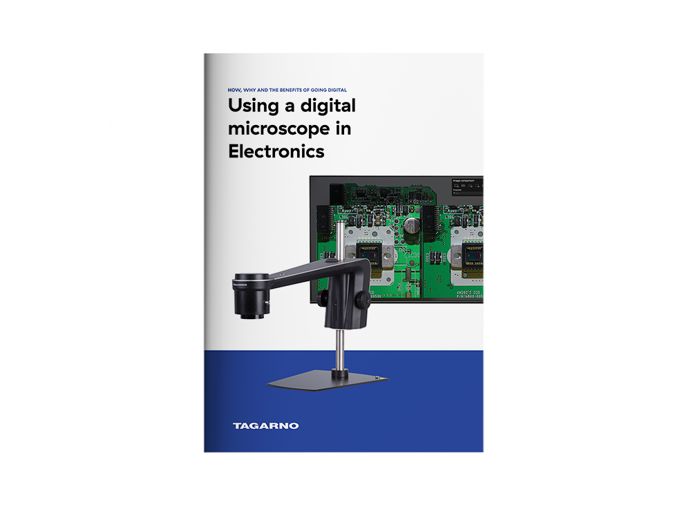 Preview of E-book concerning using a digital microscope in the Electronics industry