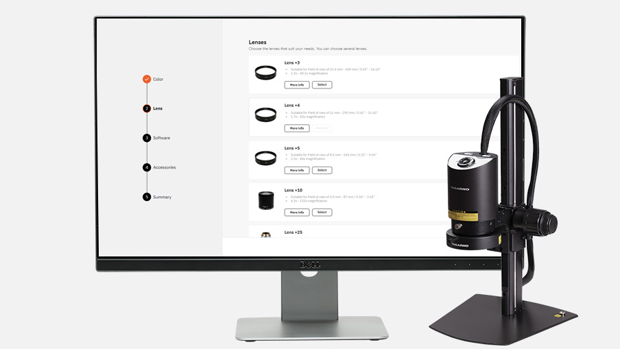 FRONT configurator and digital microscope
